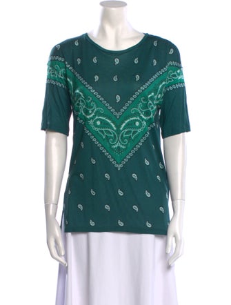 Sandro Printed Crew Neck T-Shirt