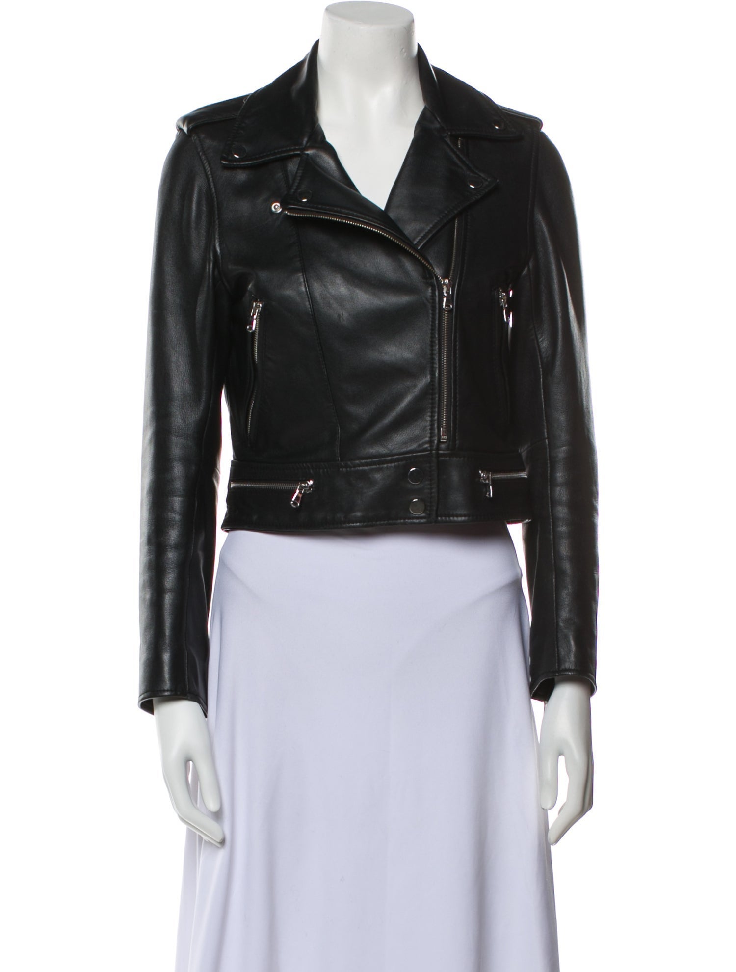 Sandro Leather Biker Jacket
