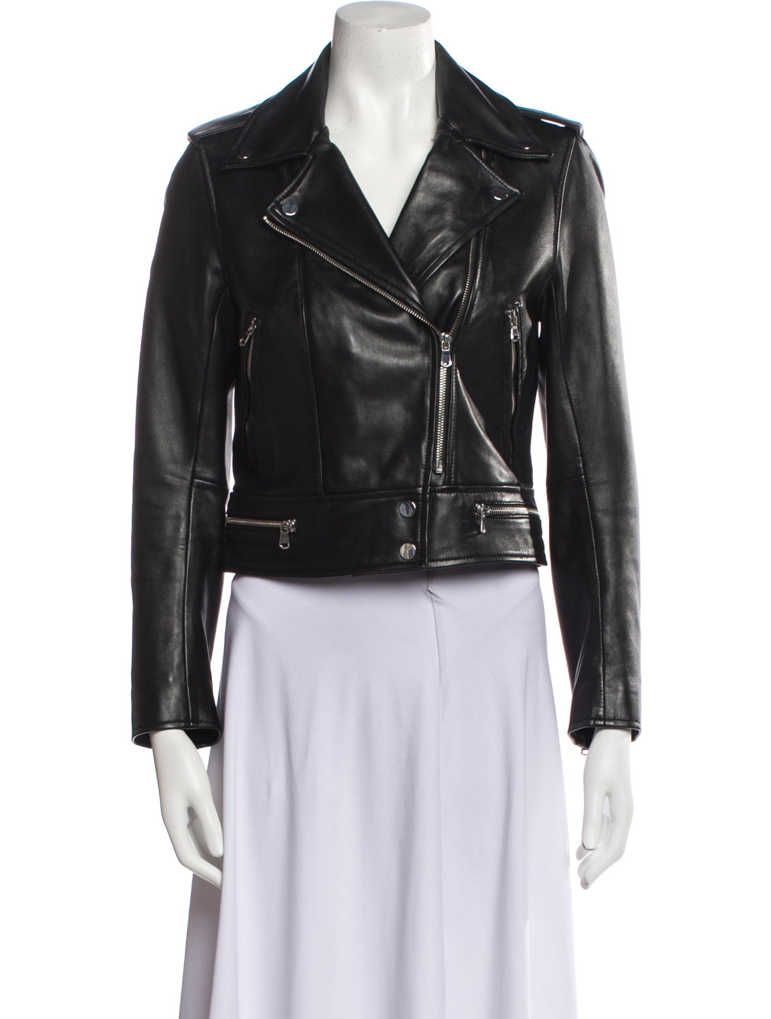 Sandro Leather Biker Jacket