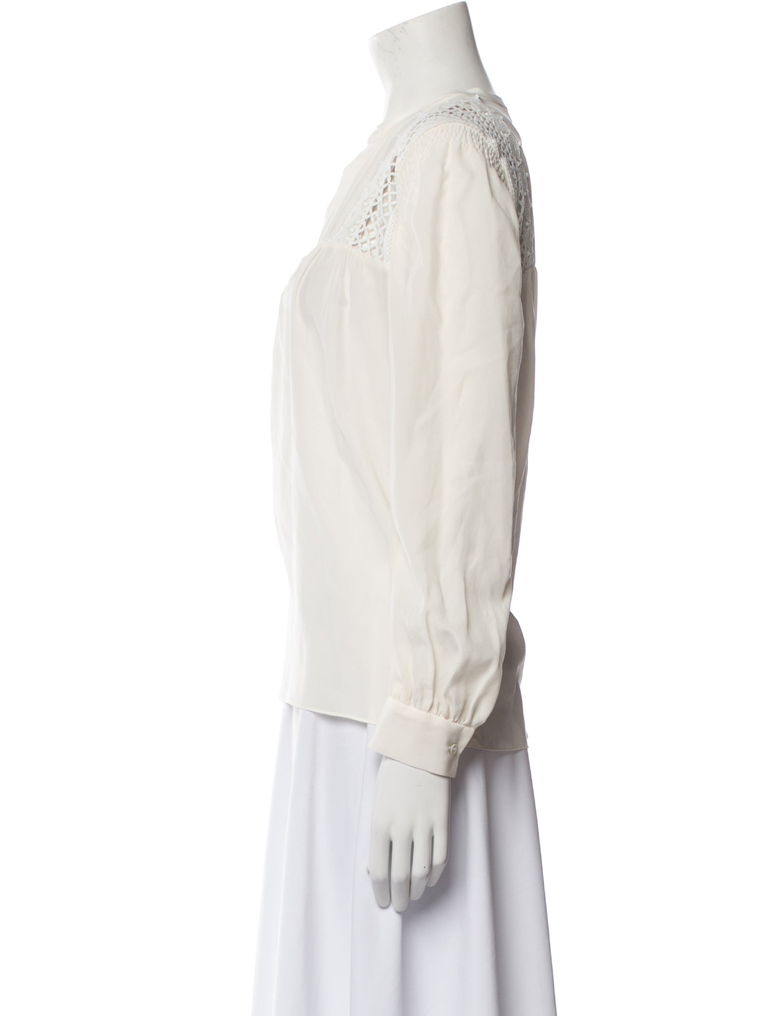 Sandro Silk V-Neck Blouse