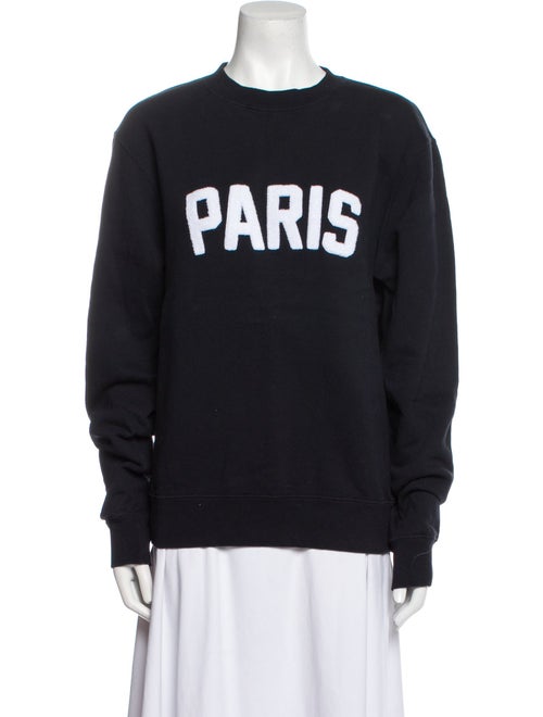 Sandro Graphic Print Crew Neck Sweater