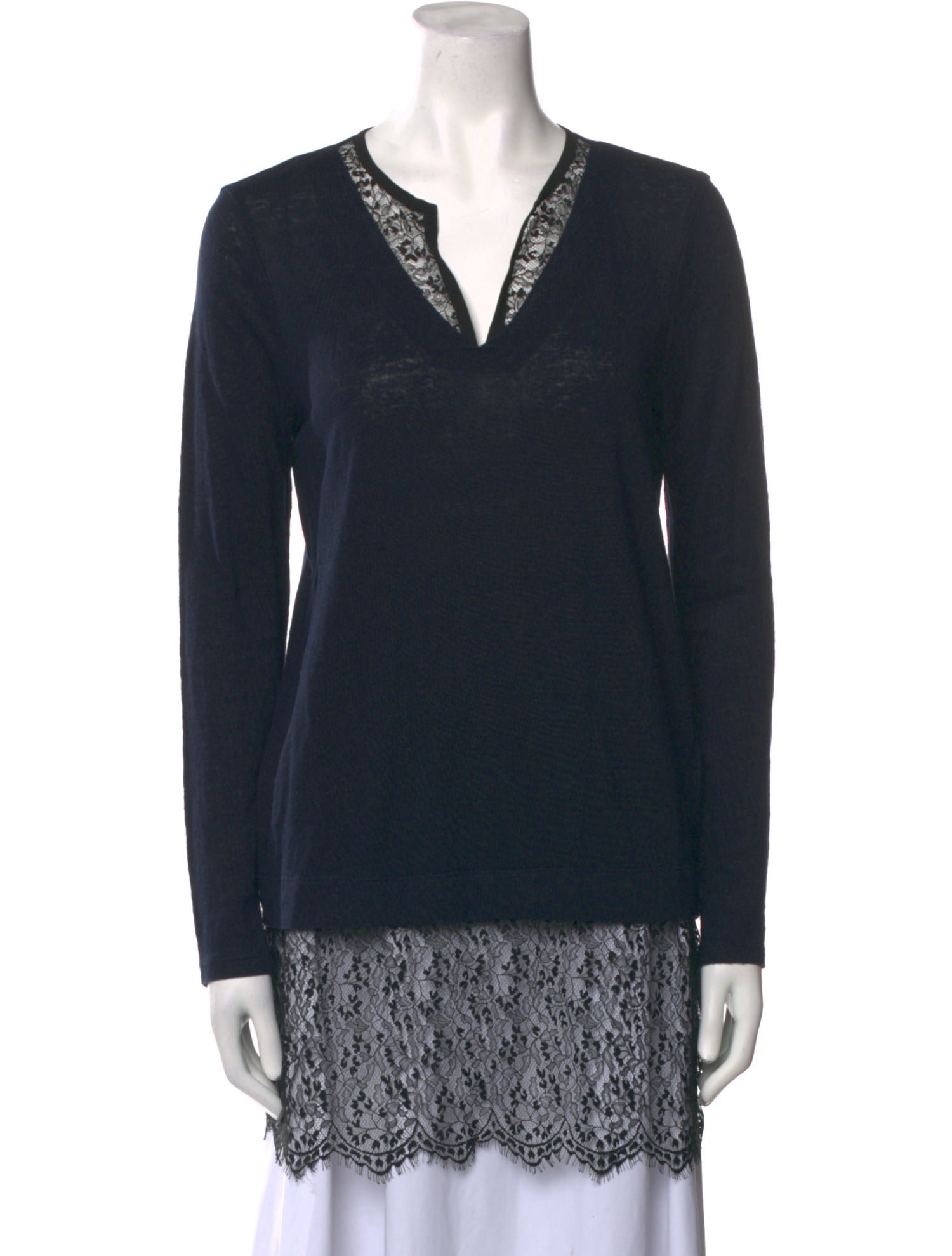 Sandro Linen V-Neck Tunic