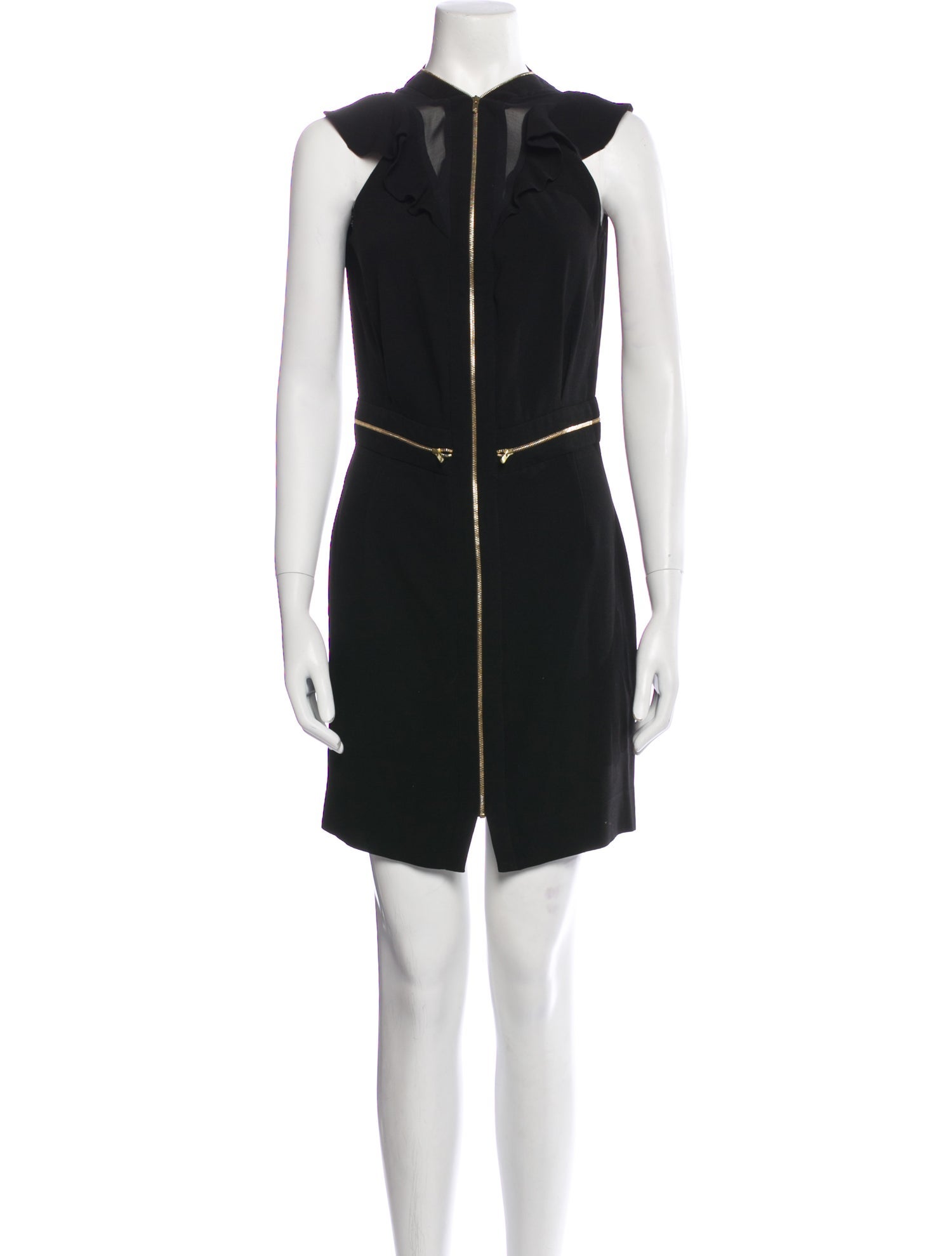 Sandro Mock Neck Mini Dress