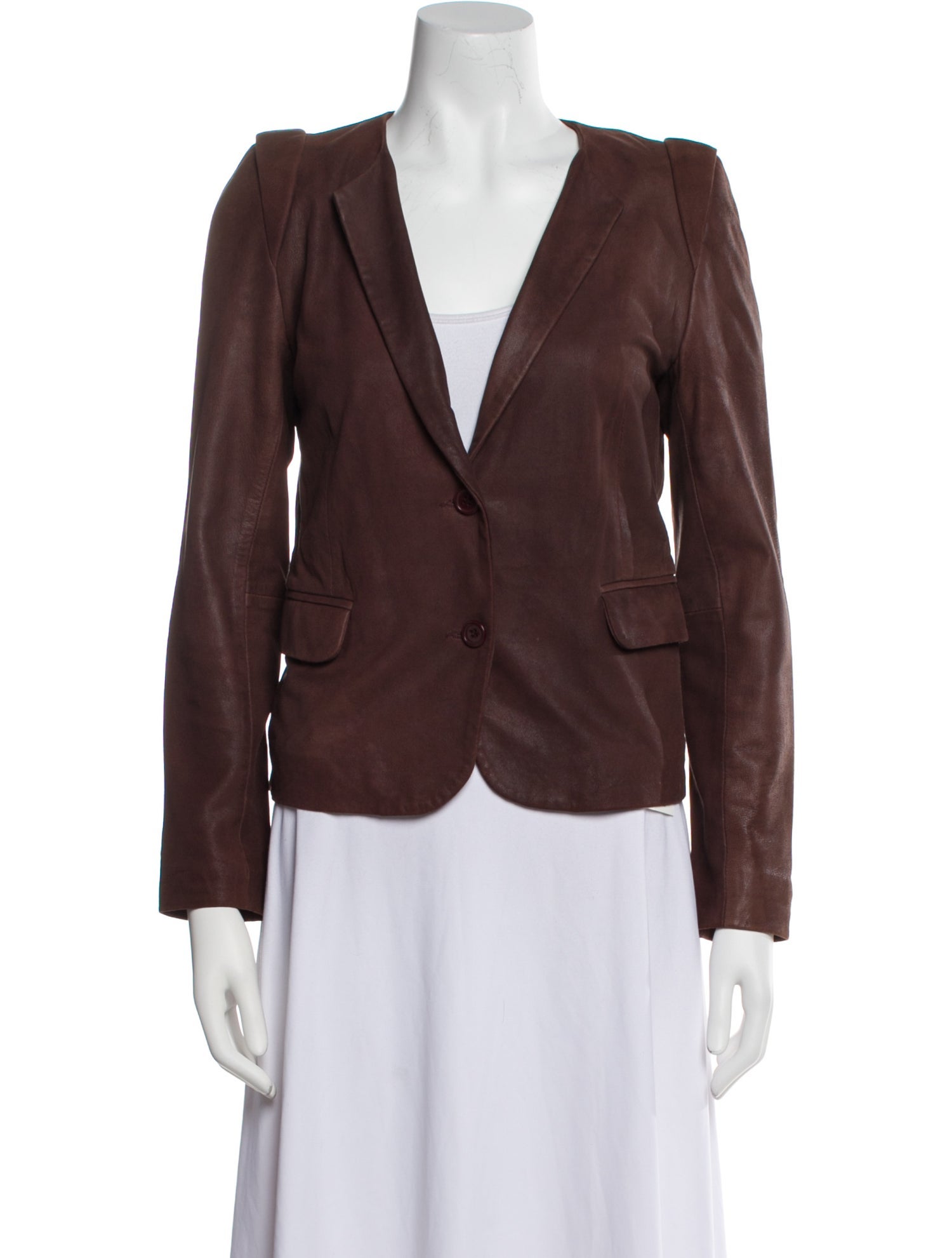 Sandro Goat Leather Blazer