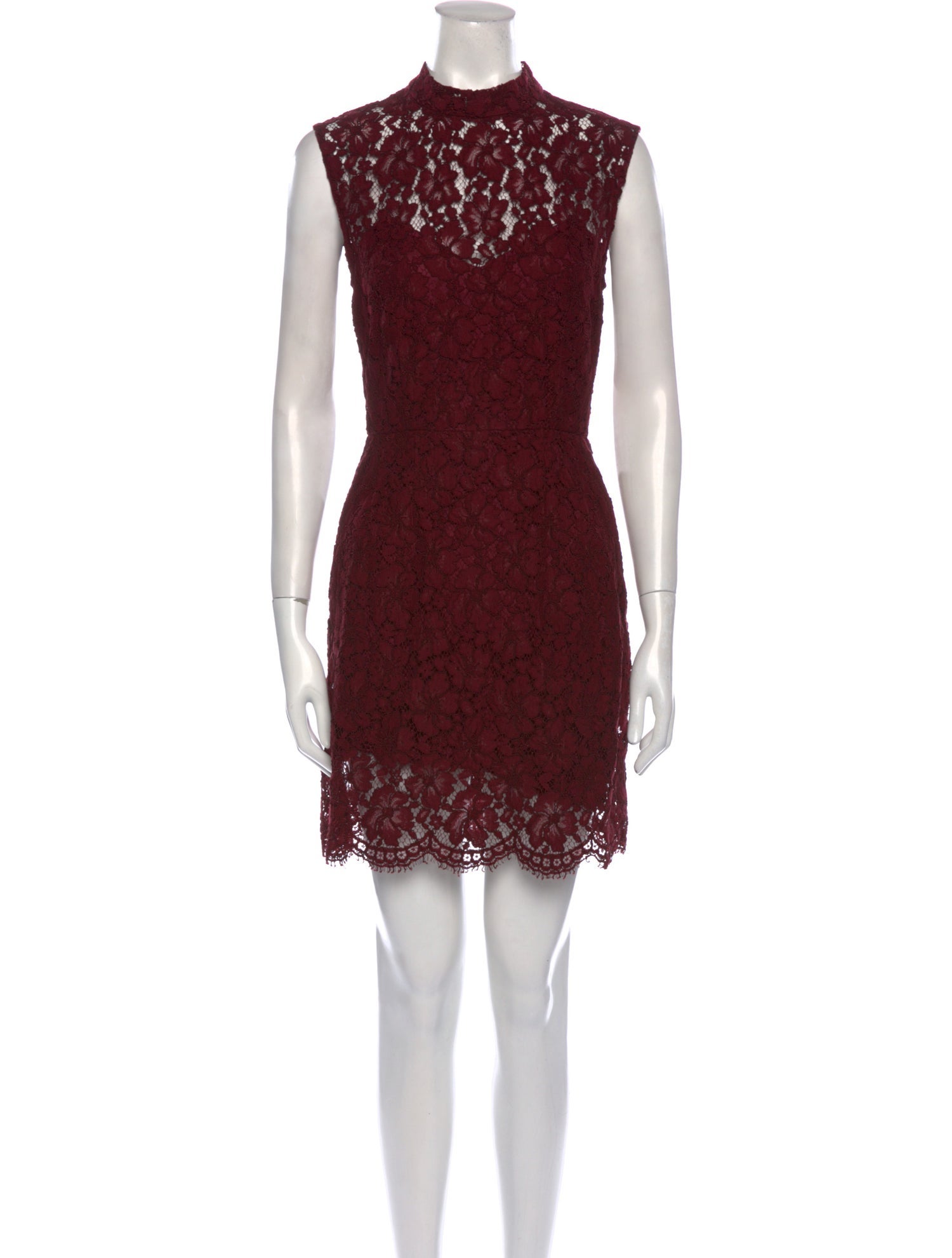 Sandro Lace Pattern Mini Dress