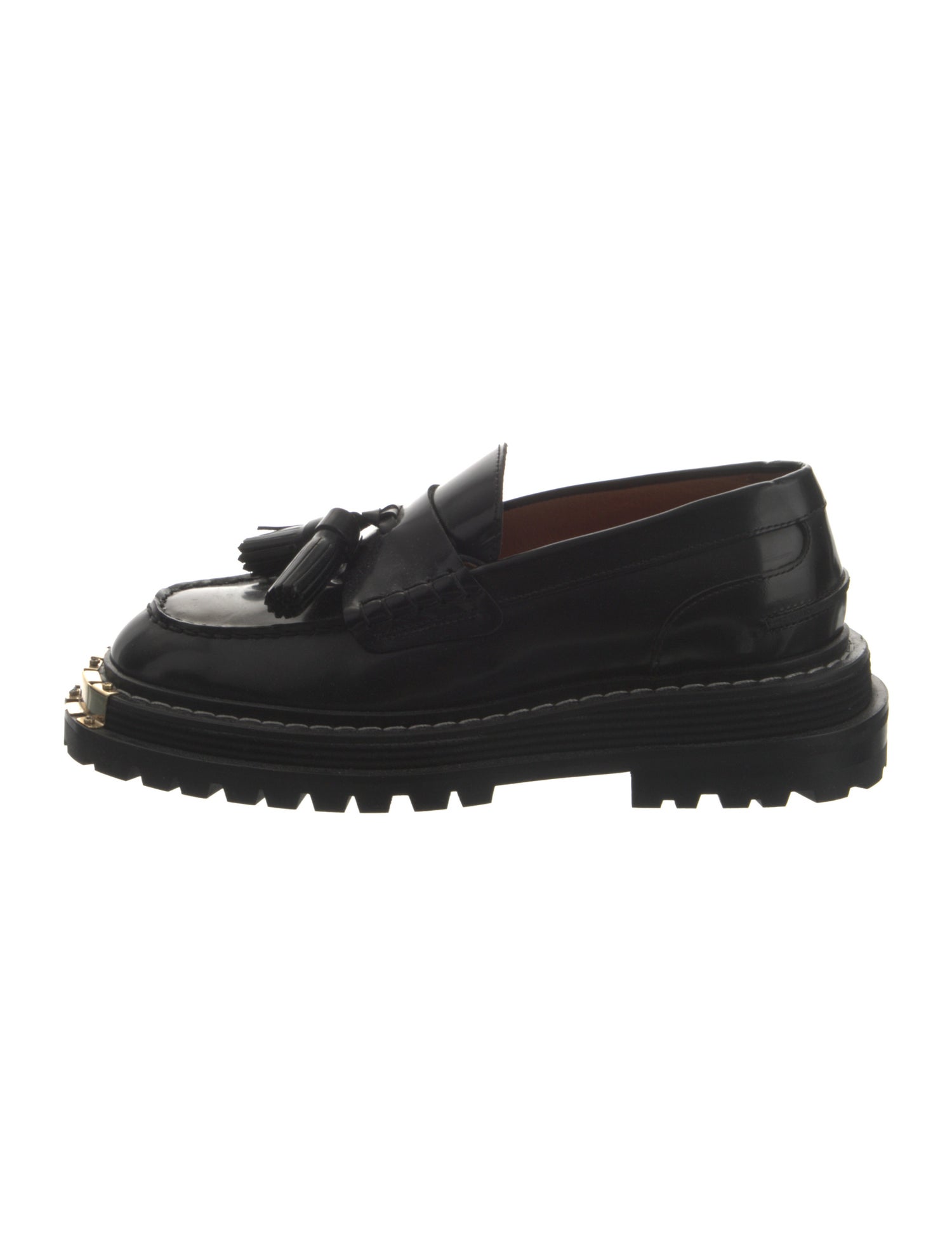 Sandro Leather Tassel Accents Loafers
