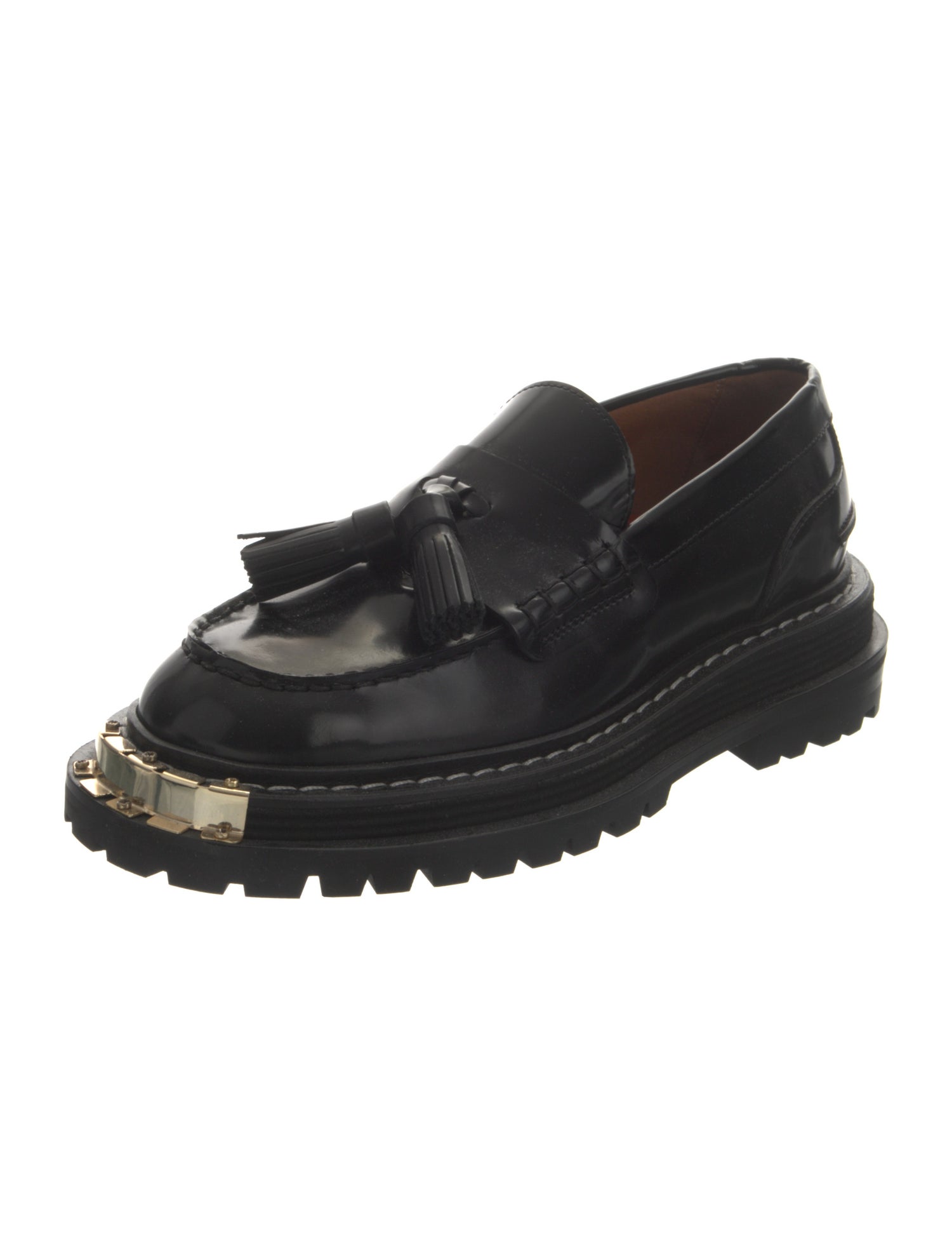Sandro Leather Tassel Accents Loafers