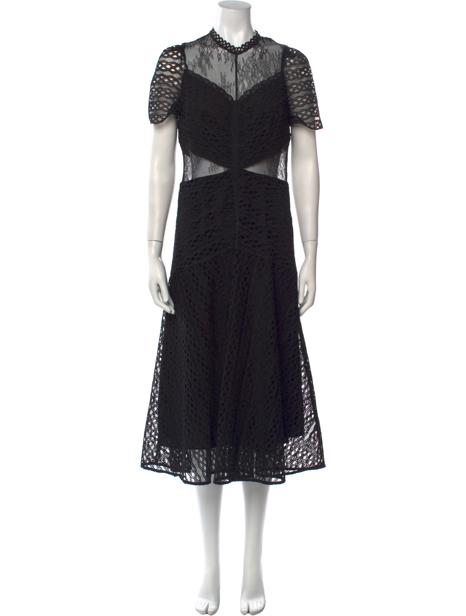 Sandro Lace Pattern Midi Length Dress w/ Tags