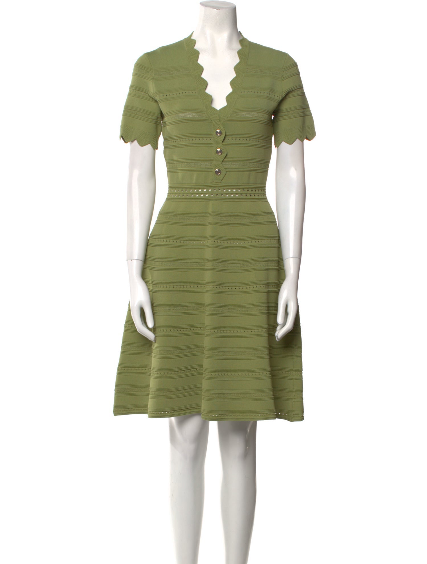 Sandro V-Neck Knee-Length Dress