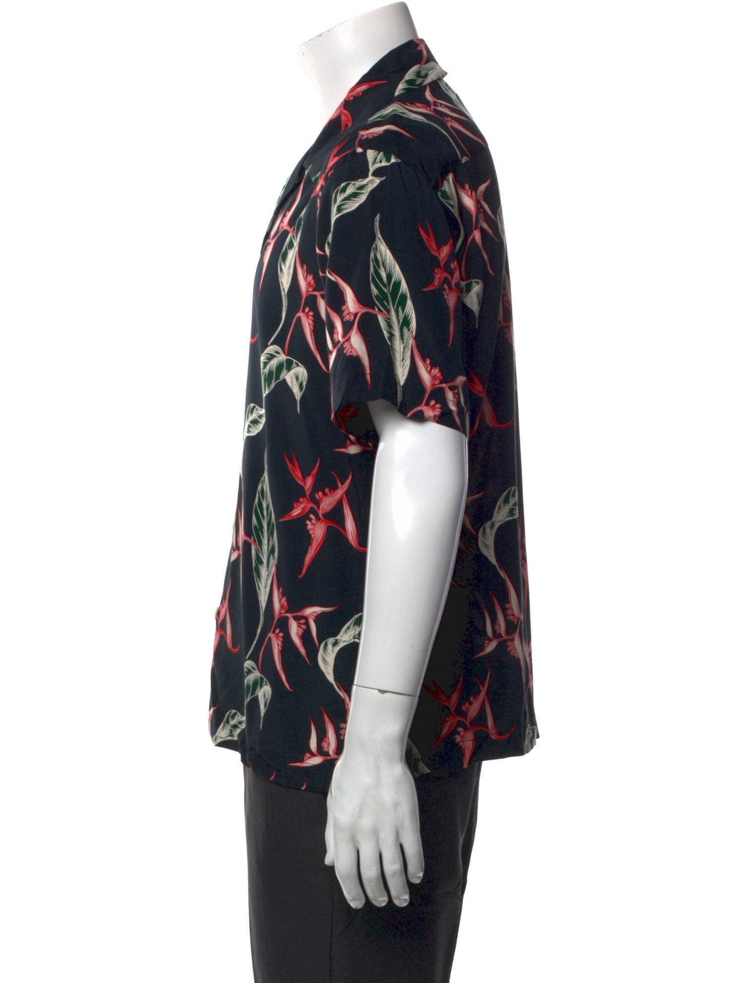 Sandro Floral Print Short Sleeve Shirt