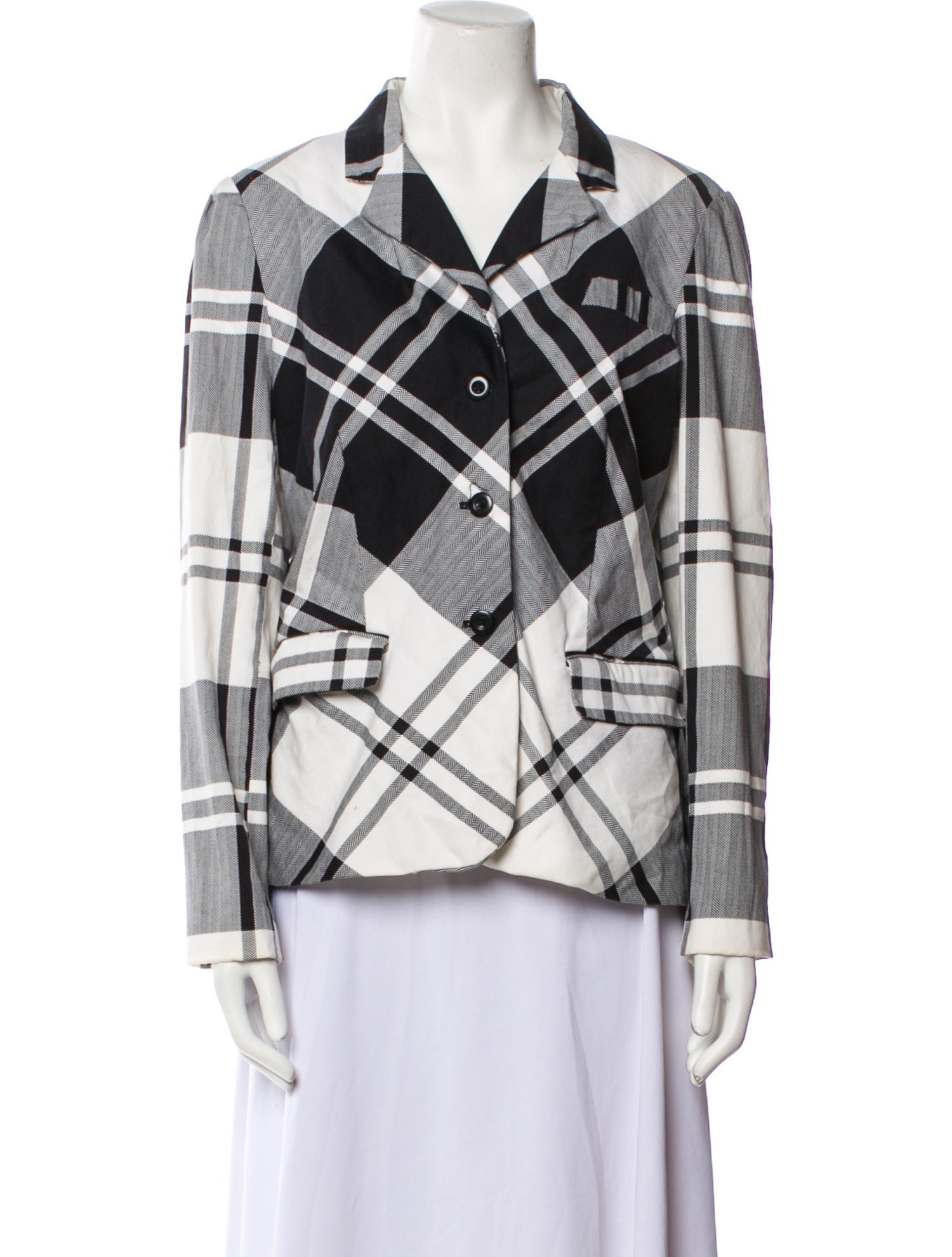 Sandro Plaid Print Blazer