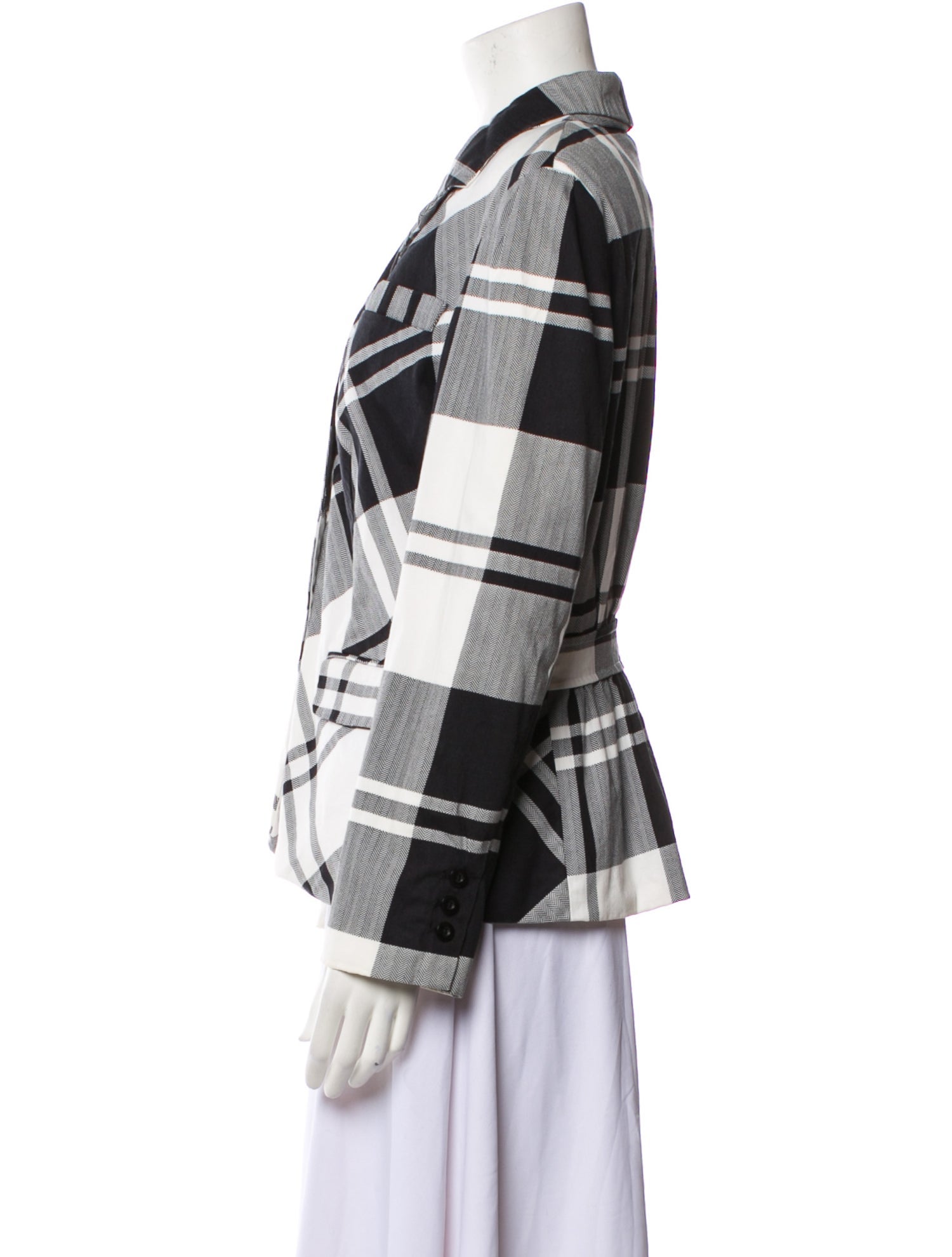 Sandro Plaid Print Blazer