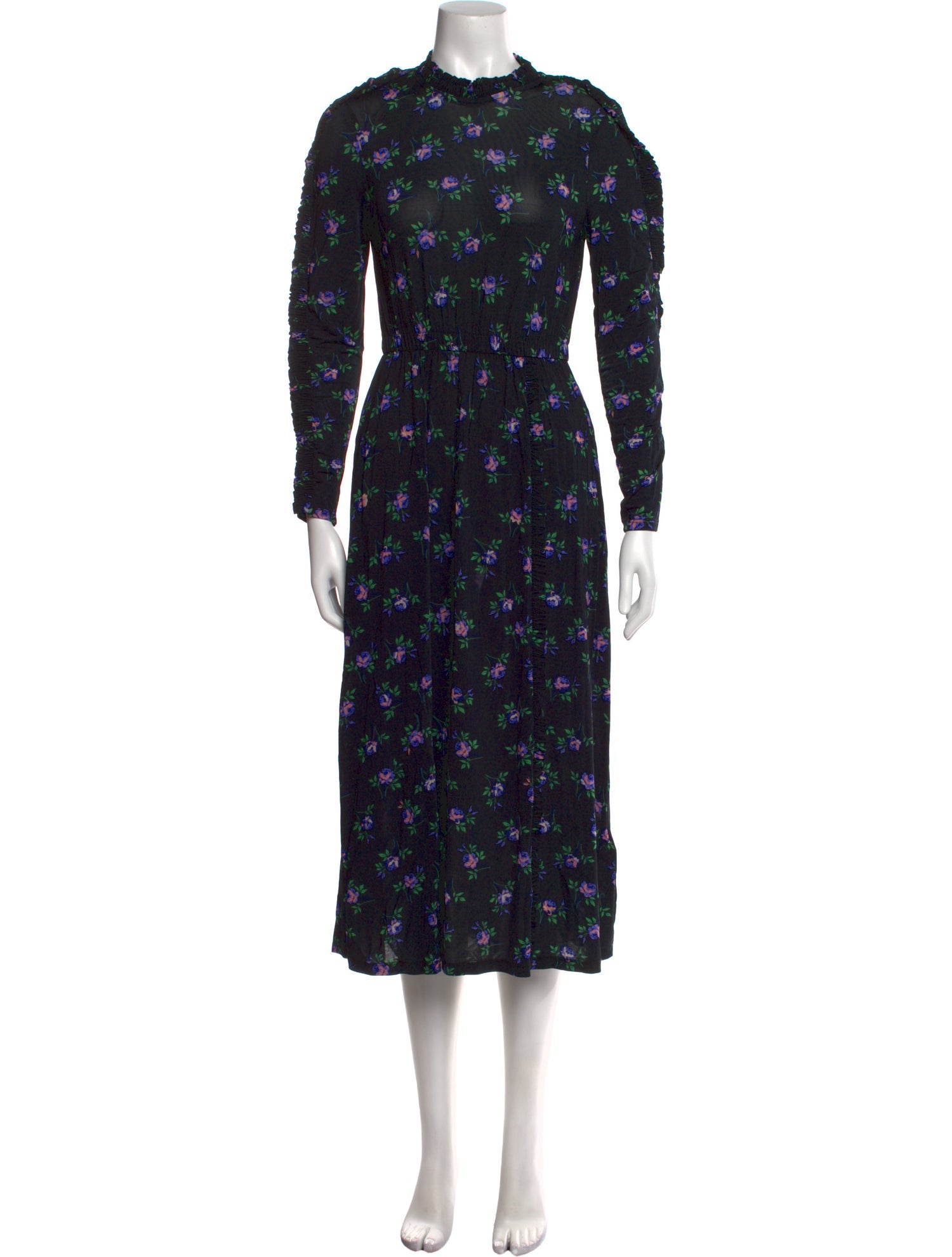 Sandro Floral Print Midi Length Dress w/ Tags