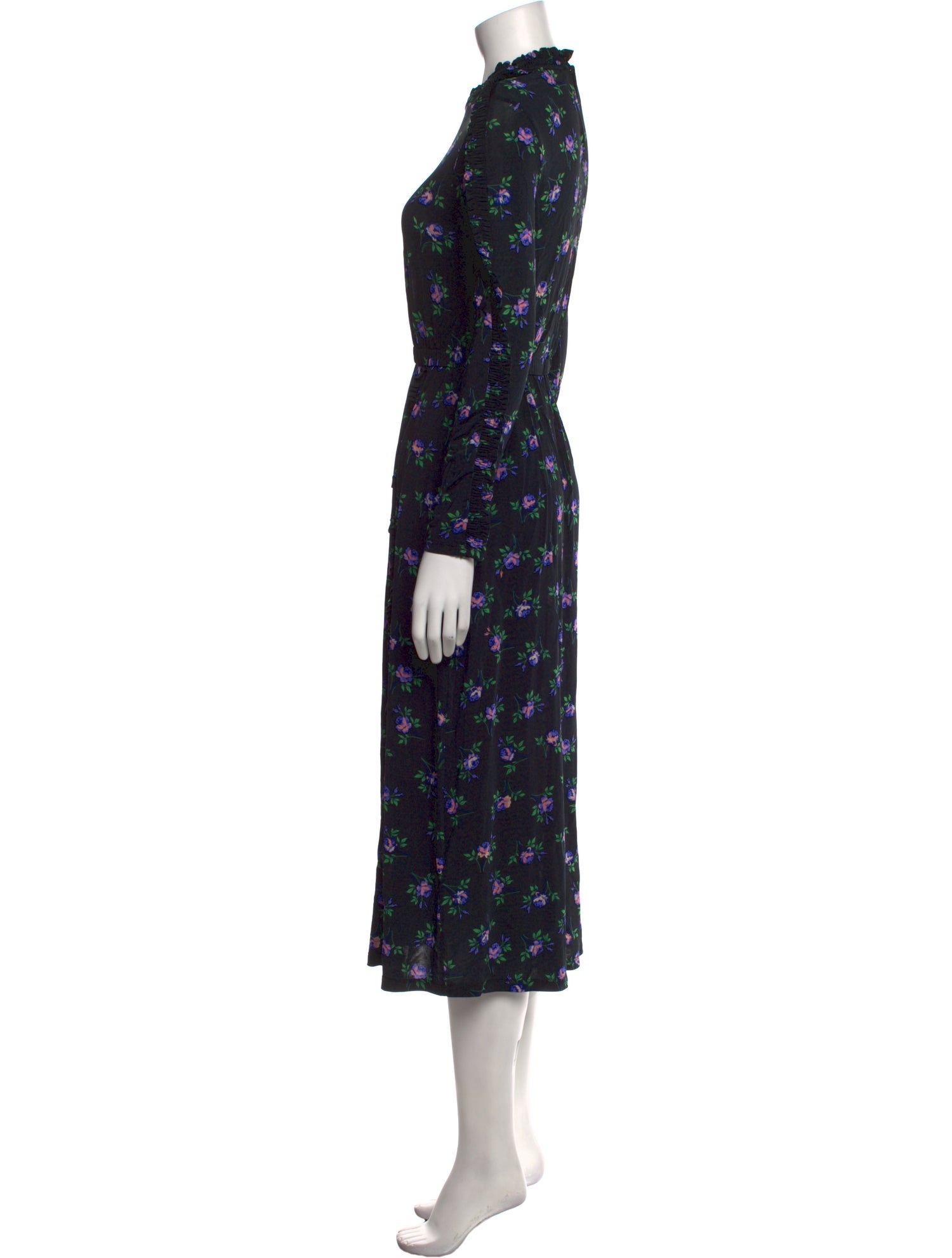 Sandro Floral Print Midi Length Dress w/ Tags