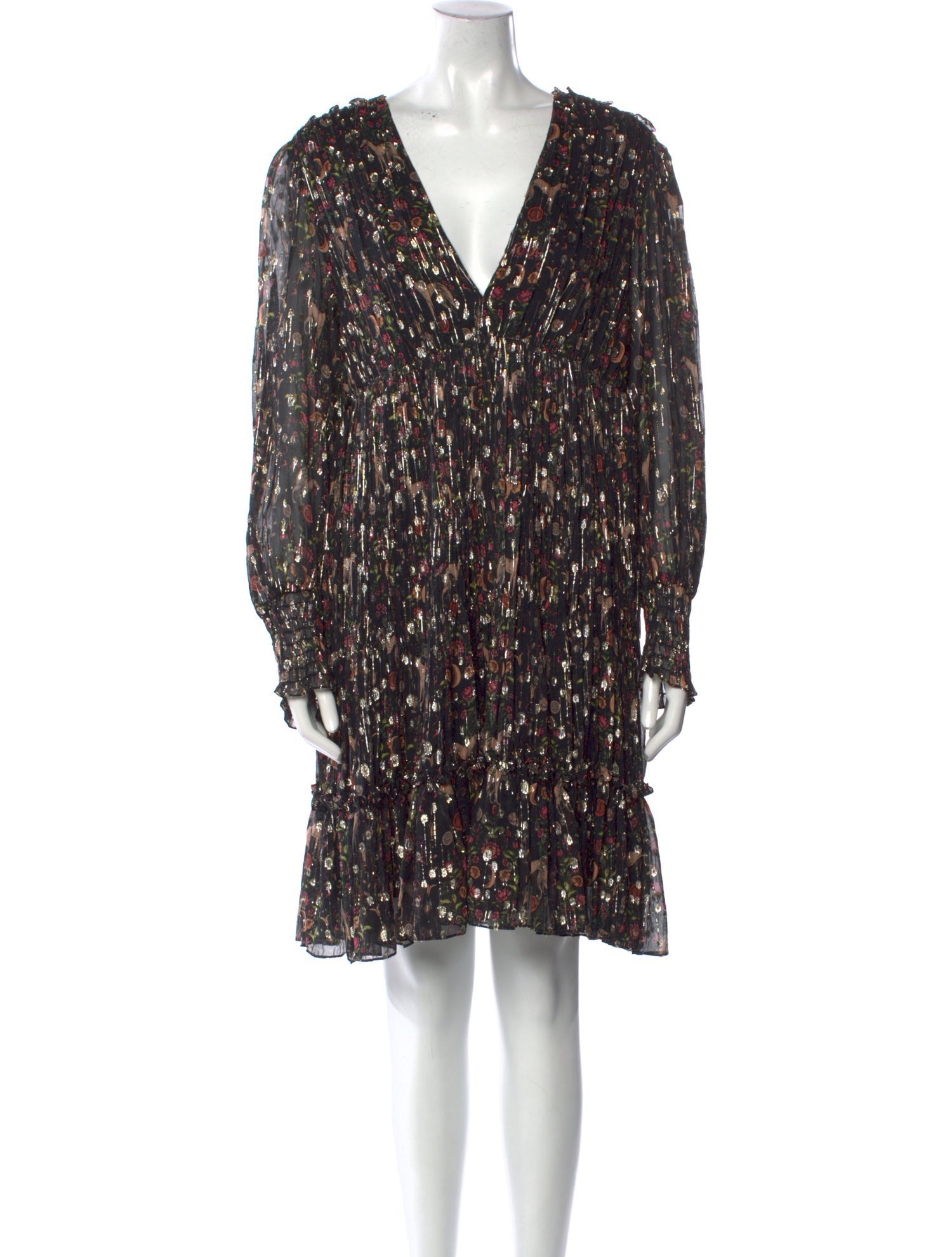 Sandro Silk Knee-Length Dress