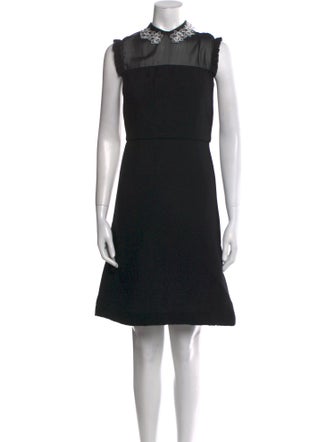 Sandro Mock Neck Mini Dress
