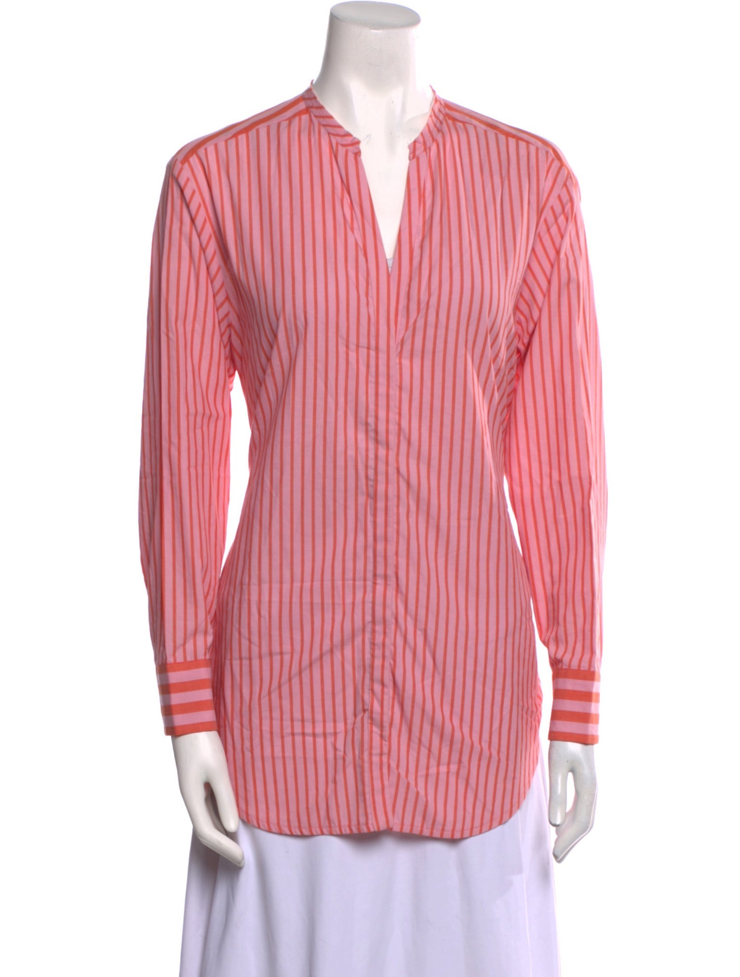 Sandro Striped V-Neck Tunic
