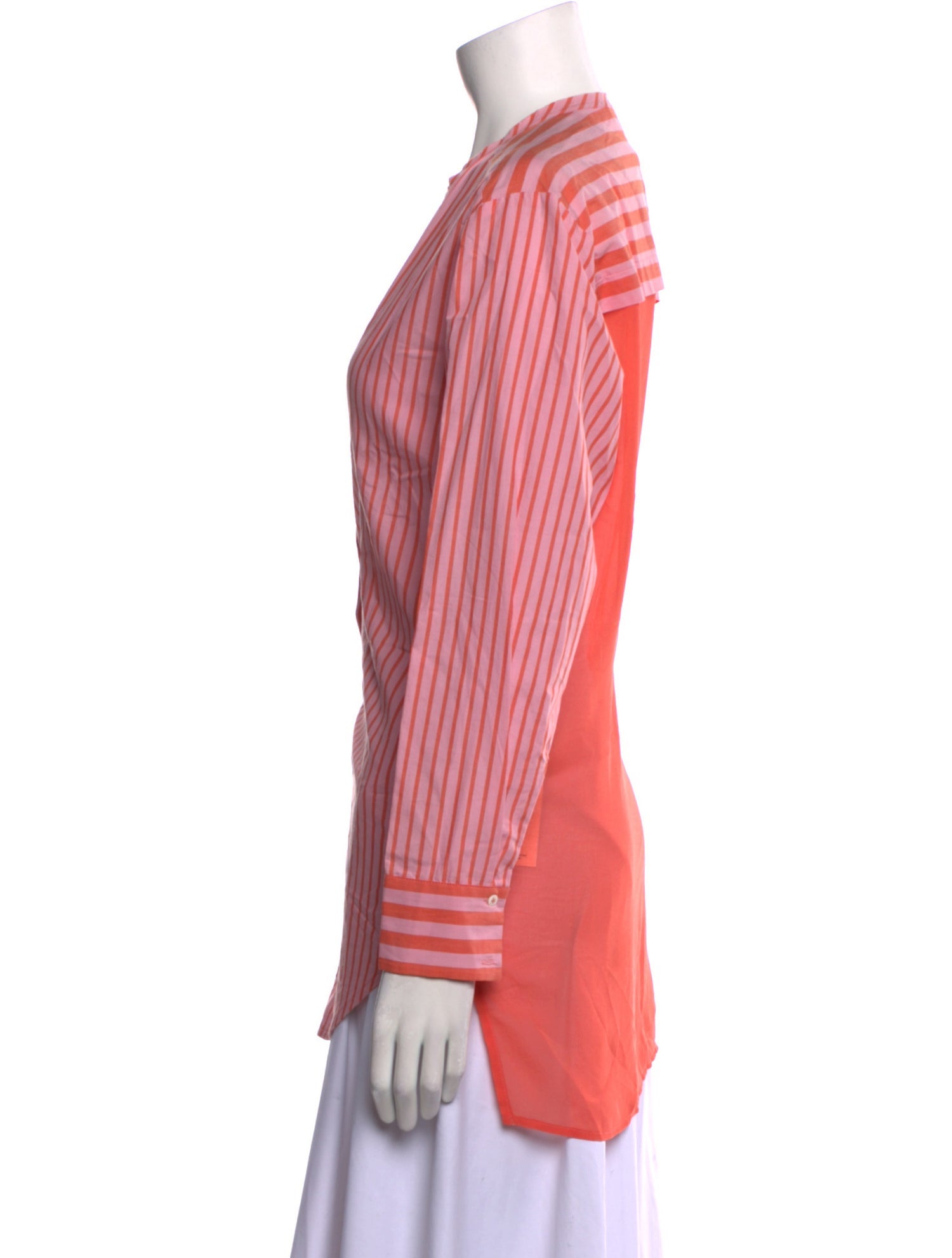 Sandro Striped V-Neck Tunic