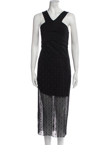 Sandro Dresses V-Neck Long Dress M