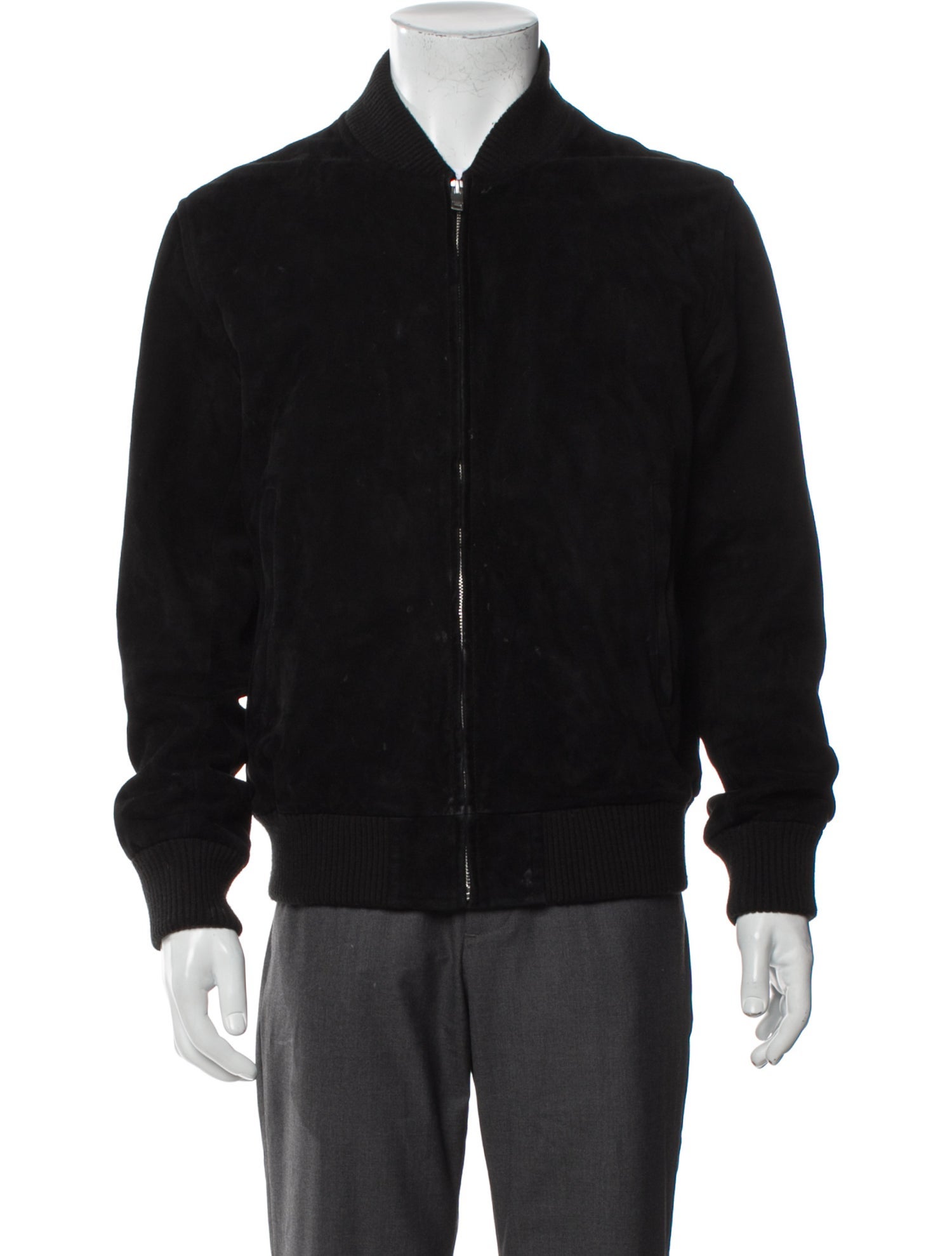Sandro Goat Leather Bomber Jacket