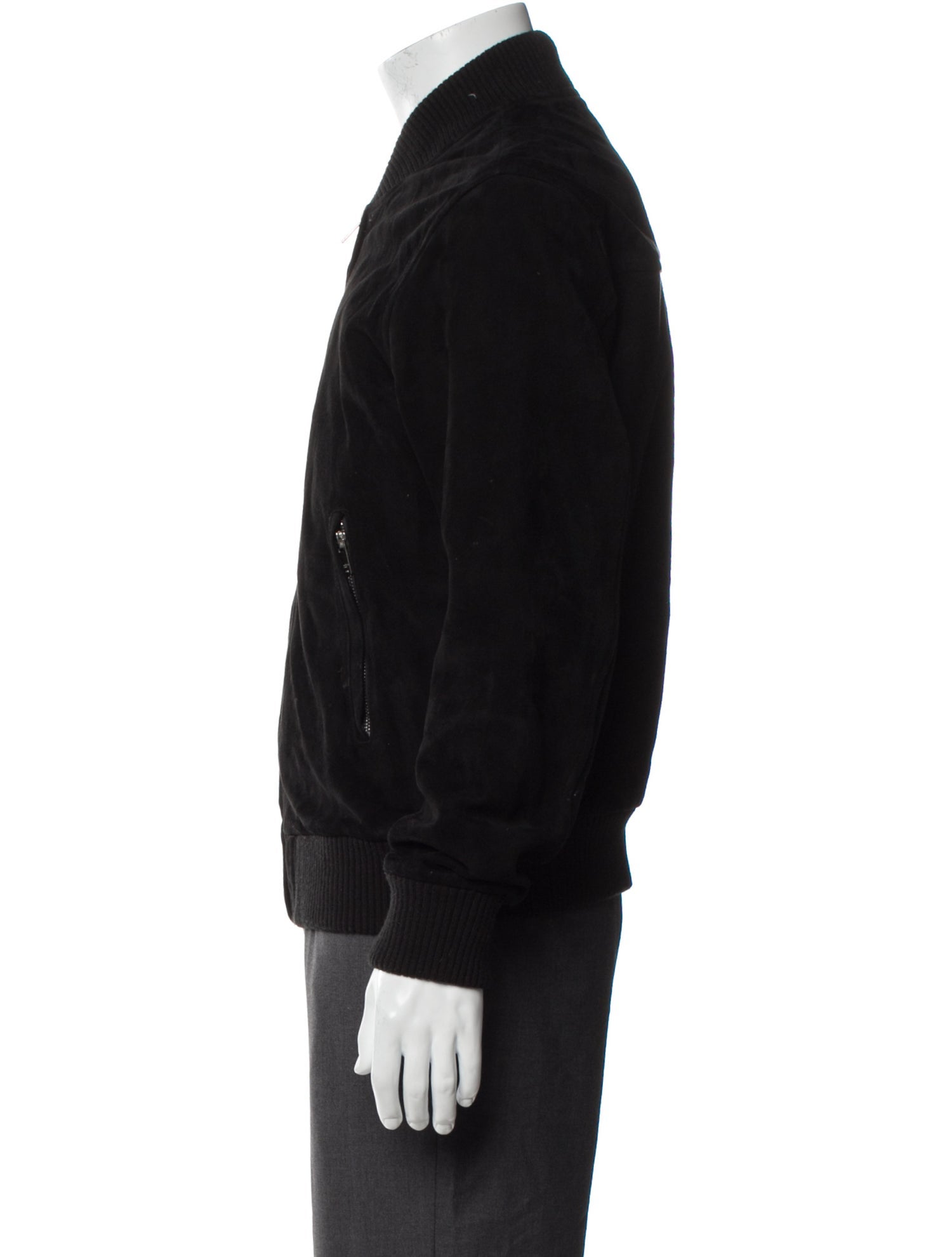 Sandro Goat Leather Bomber Jacket