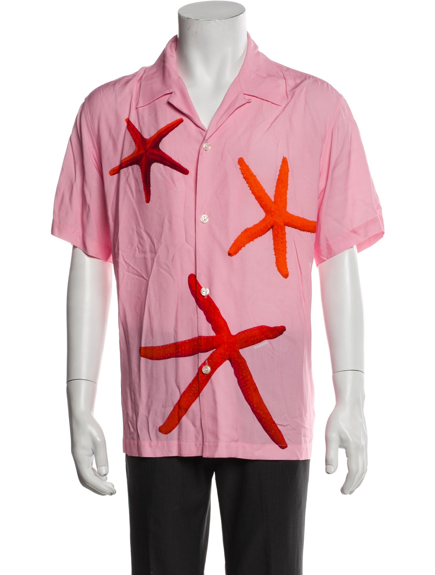 Sandro Printed Short Sleeve Shirt