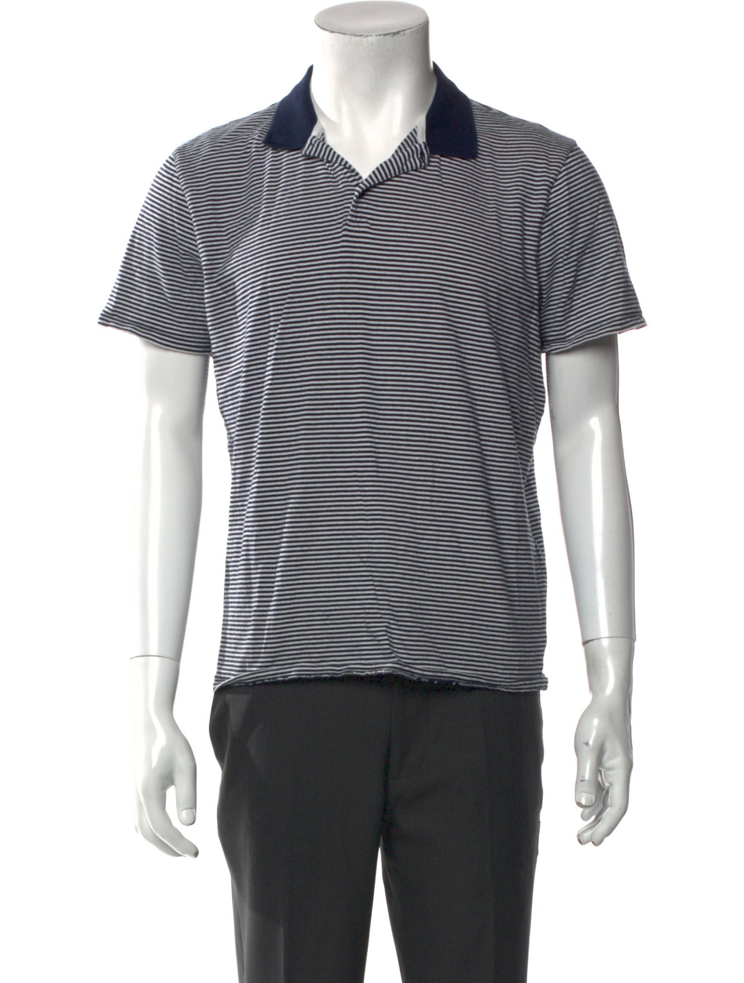 Sandro Striped Collar Polo Shirt