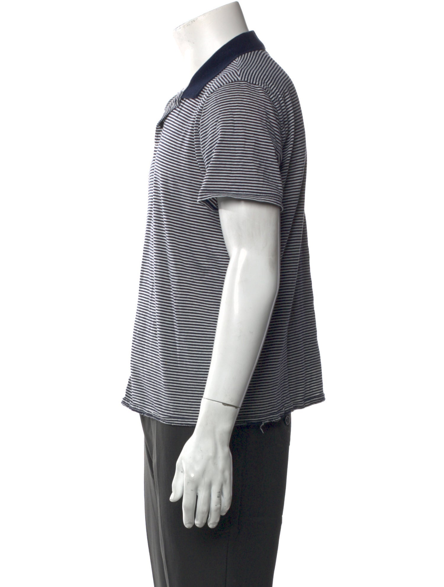 Sandro Striped Collar Polo Shirt