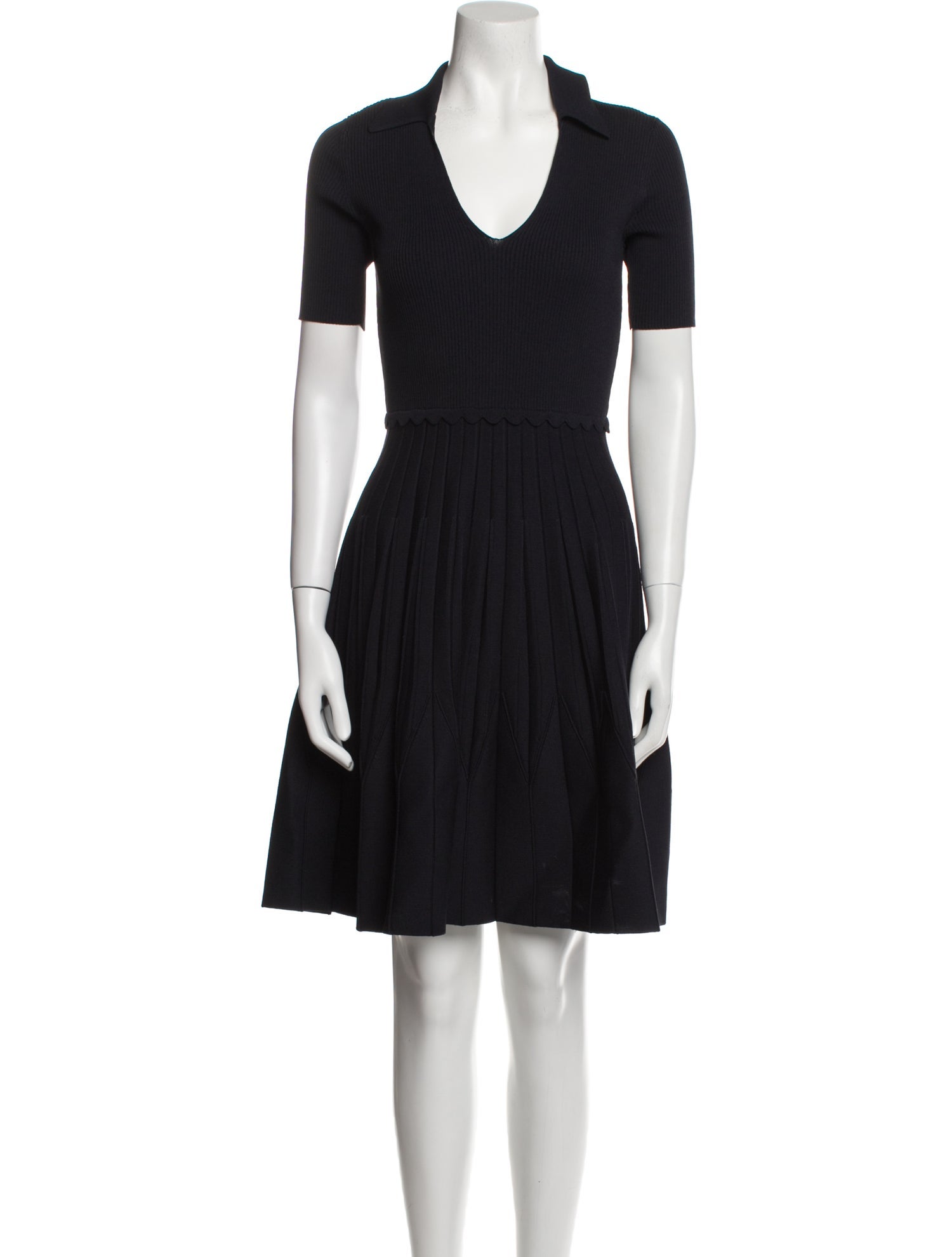 Sandro Shearling Knee-Length Dress