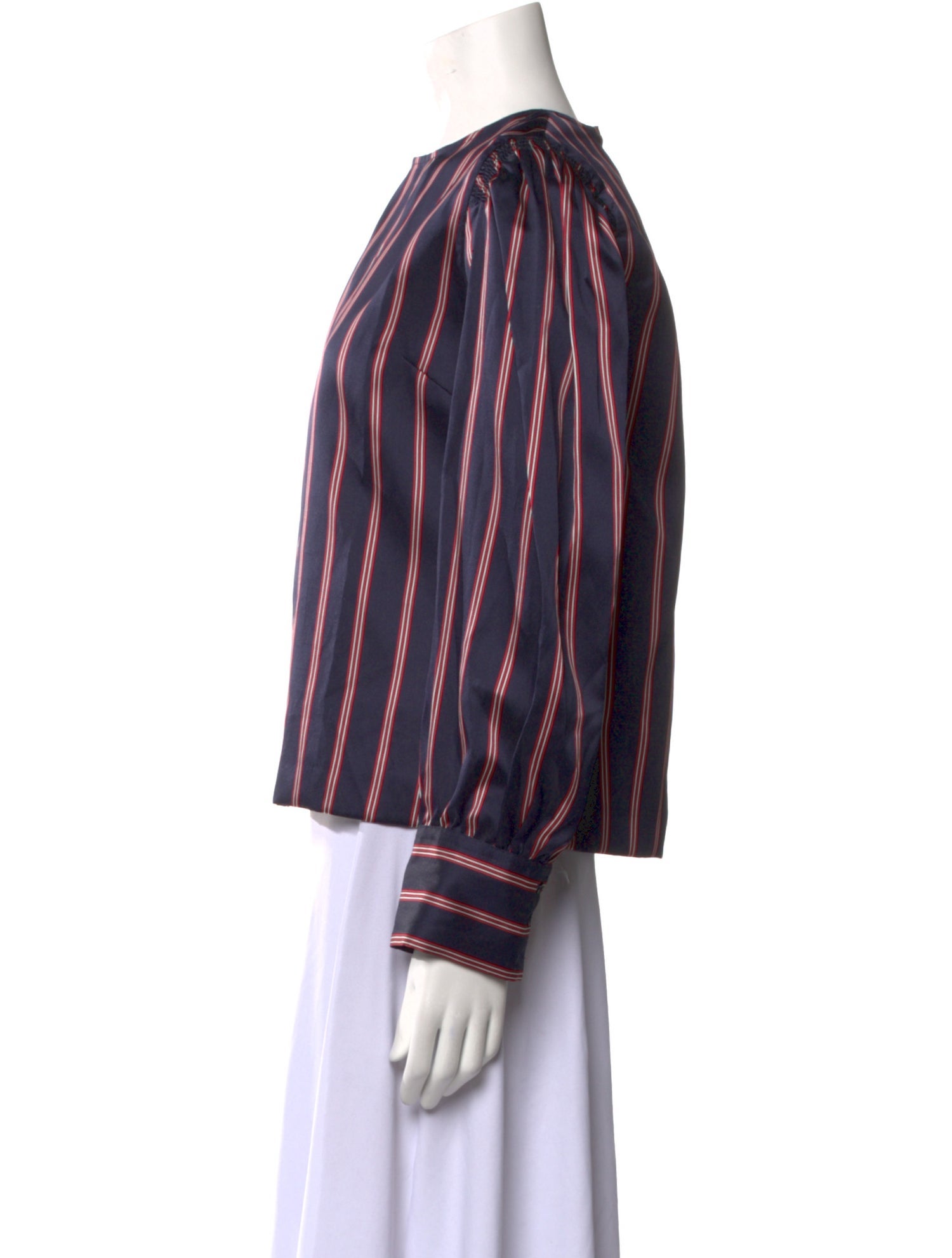 Sandro Striped Crew Neck Blouse