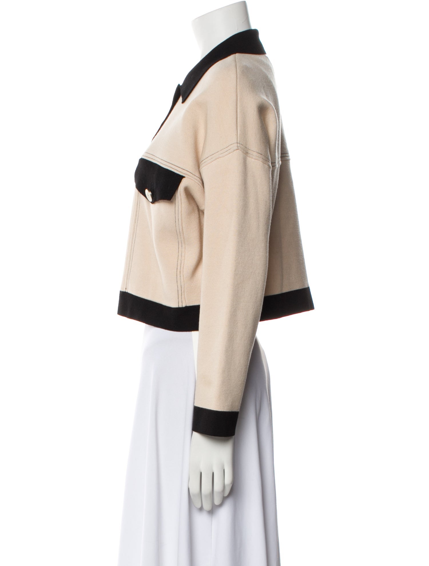 Sandro Colorblock Pattern Denim Jacket