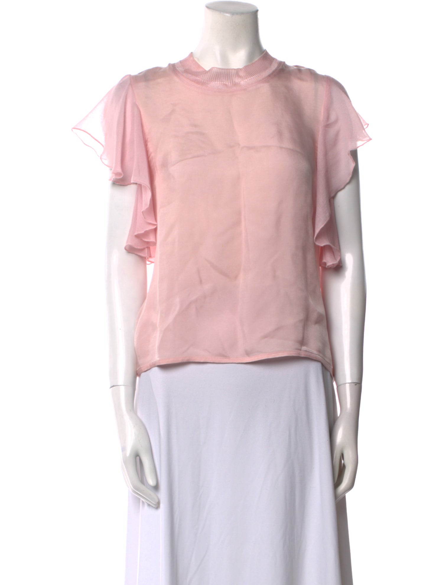 Sandro Crew Neck Short Sleeve Blouse