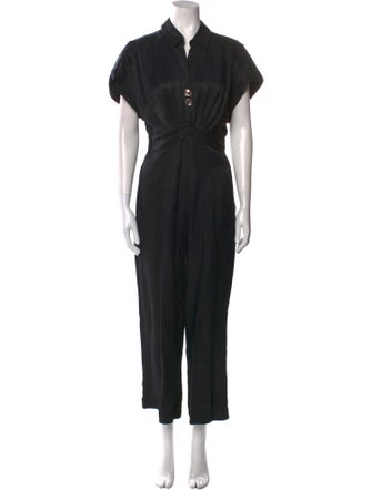 Sandro V-Neck Jumpsuit