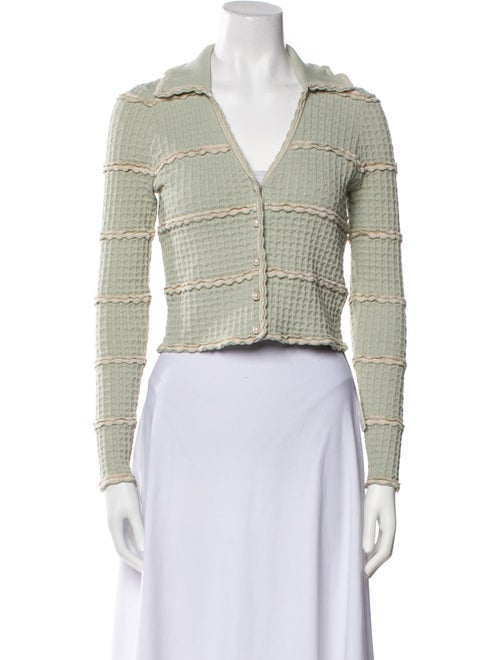 Sandro Striped V-Neck Sweater