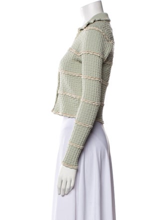 Sandro Striped V-Neck Sweater