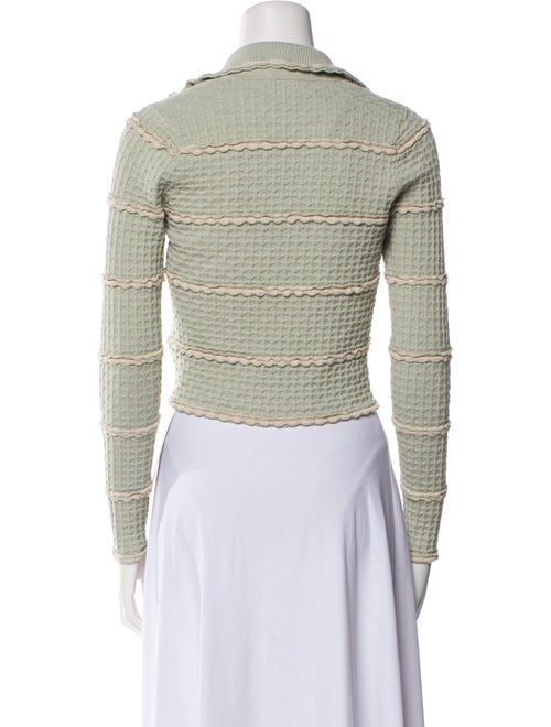 Sandro Striped V-Neck Sweater