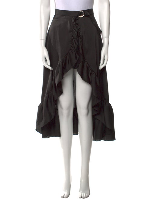 Sandro Ruffle Embellishment Midi Length Skirt