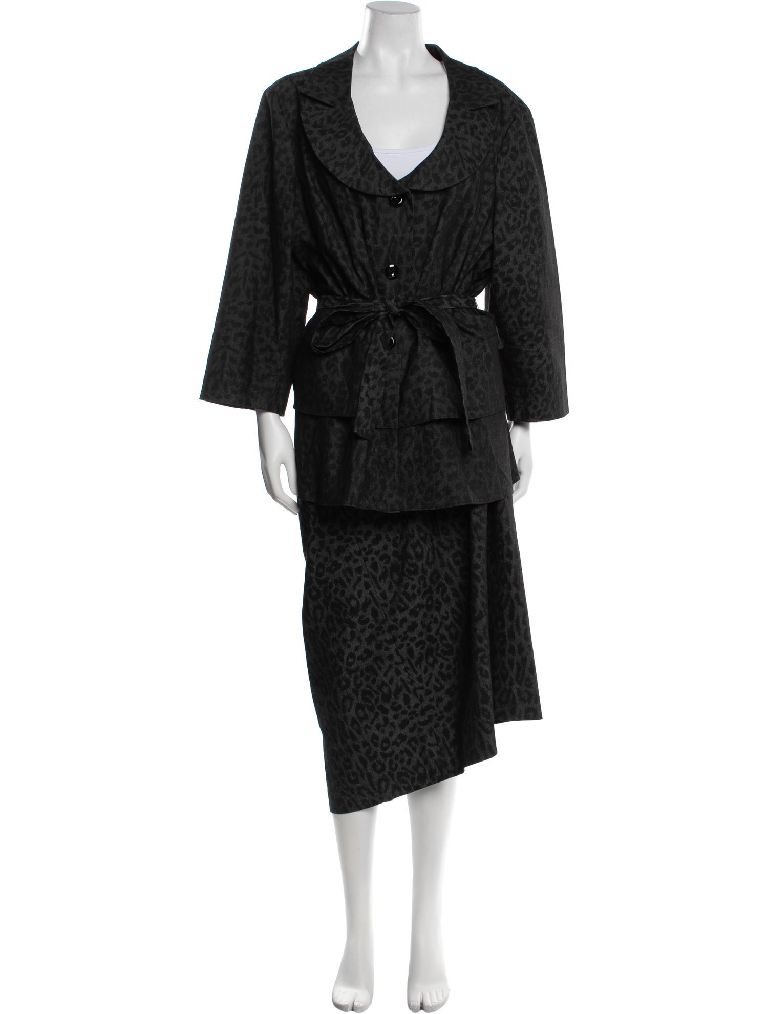 Sandro Animal Print Skirt Set