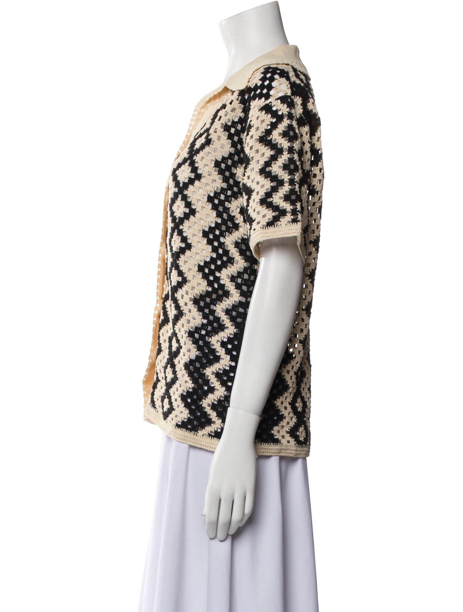 Sandro Printed V-Neck Sweater