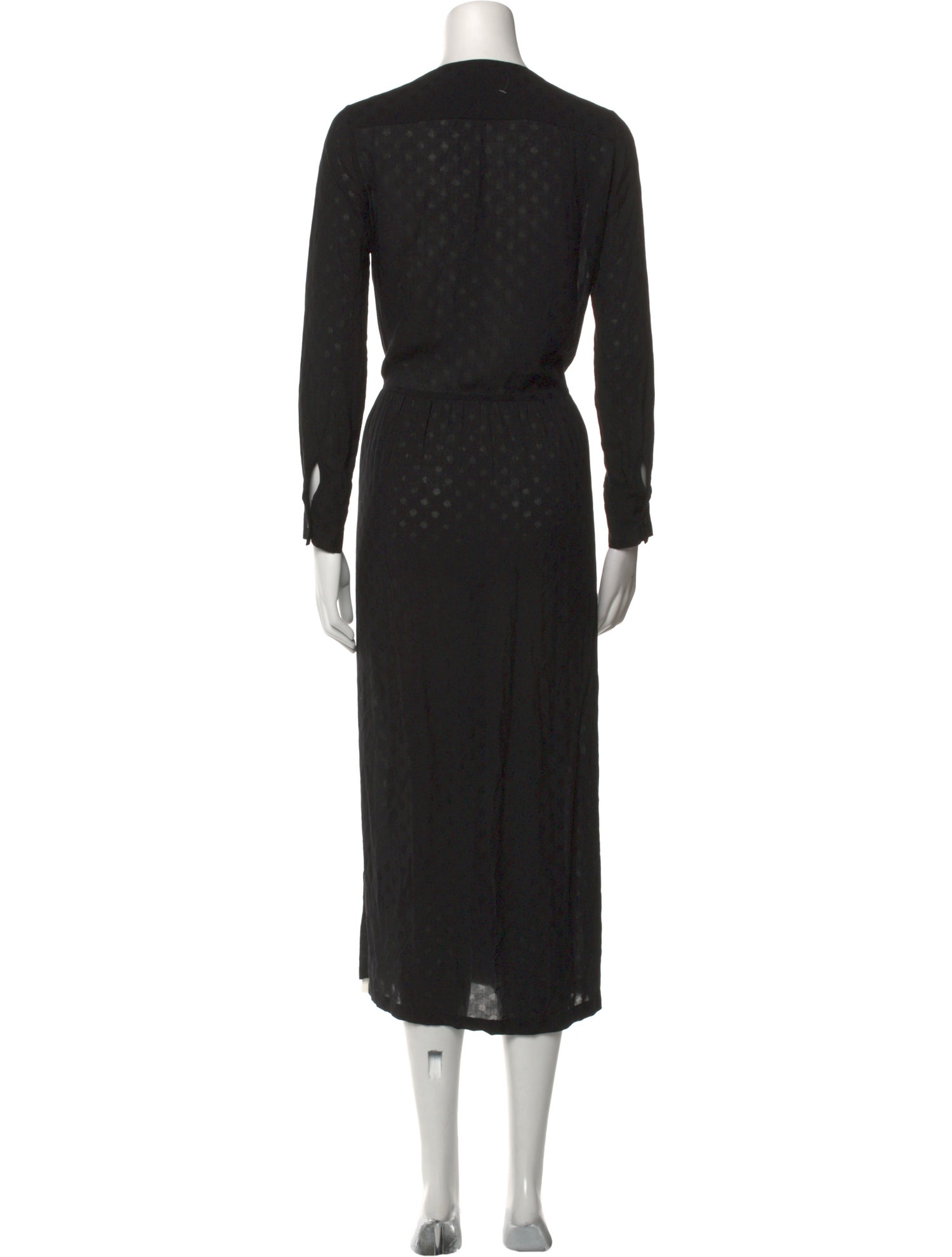 Sandro V-Neck Long Dress