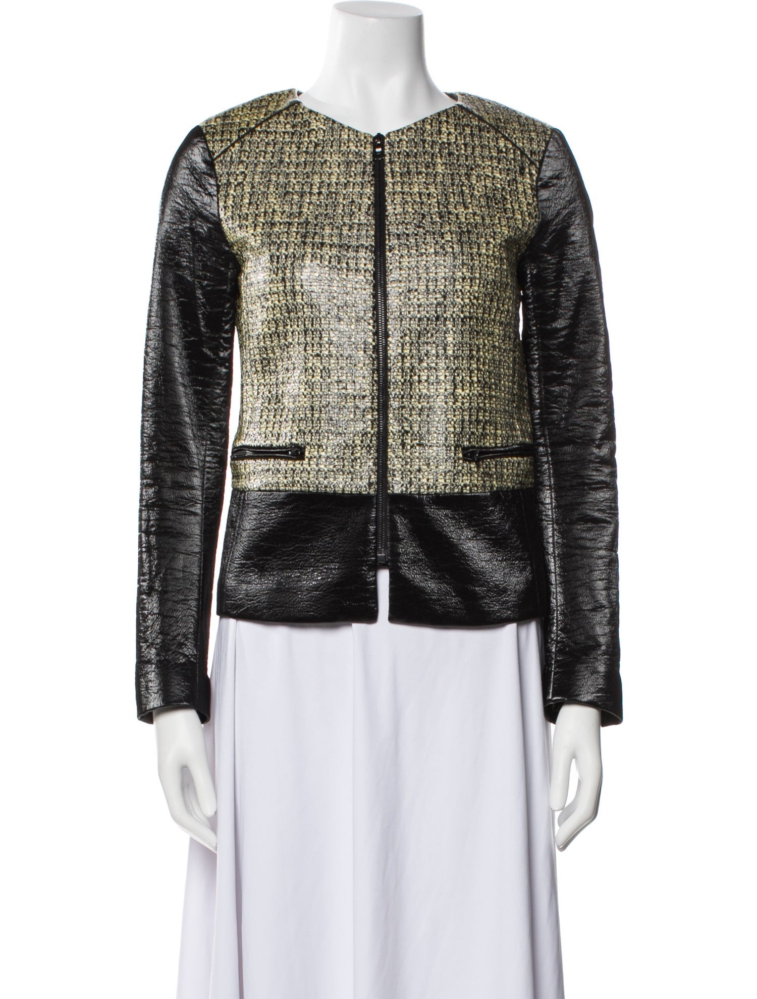 Sandro Tweed Pattern Evening Jacket