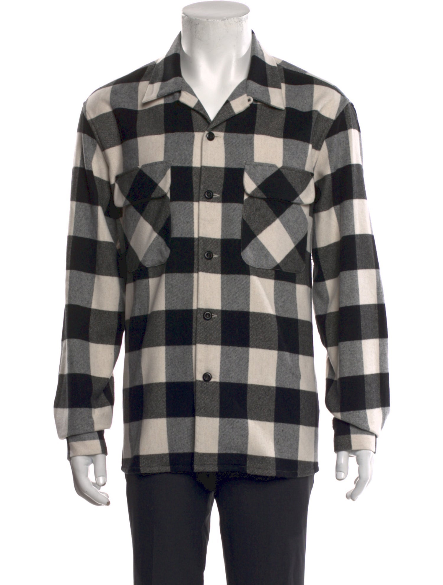 Sandro Plaid Print Long Sleeve Shirt