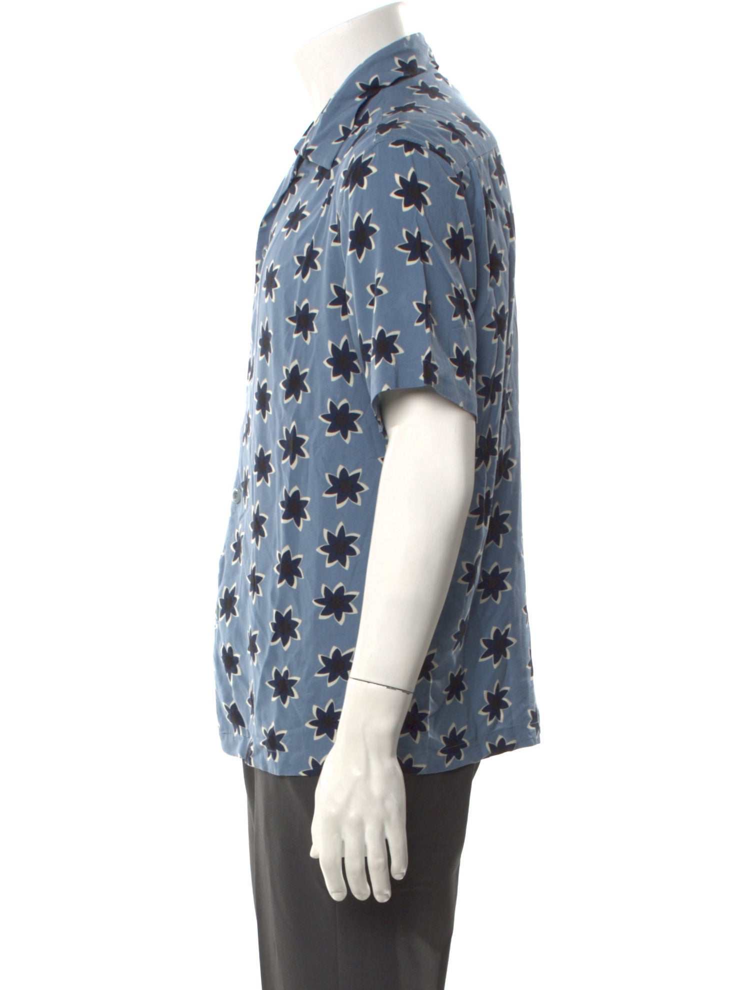 Sandro Floral Print Short Sleeve Shirt