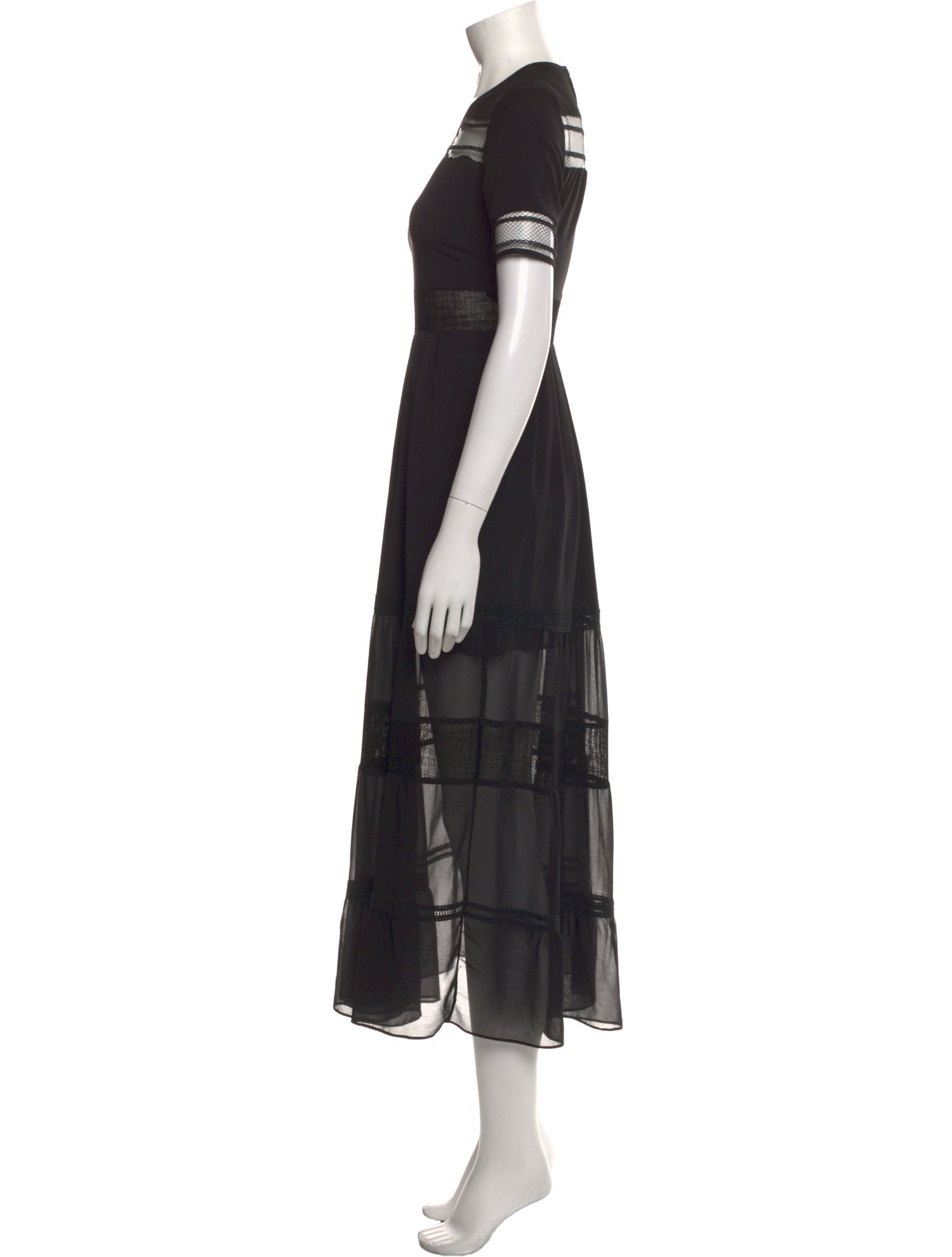 Sandro Crew Neck Long Dress