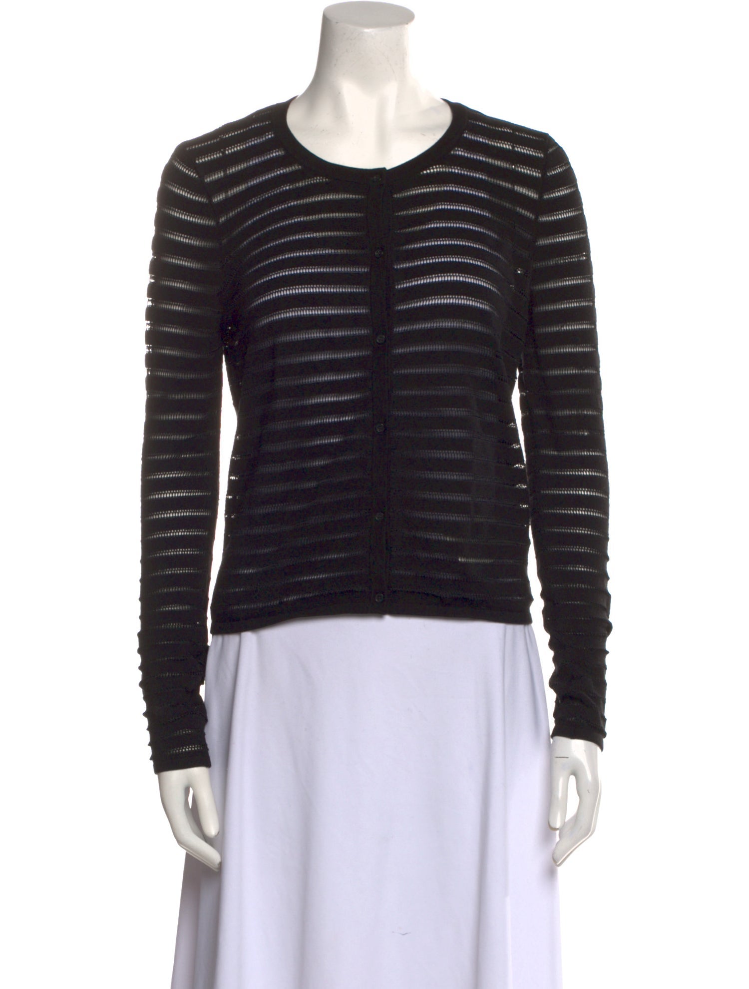 Sandro Striped Scoop Neck Sweater