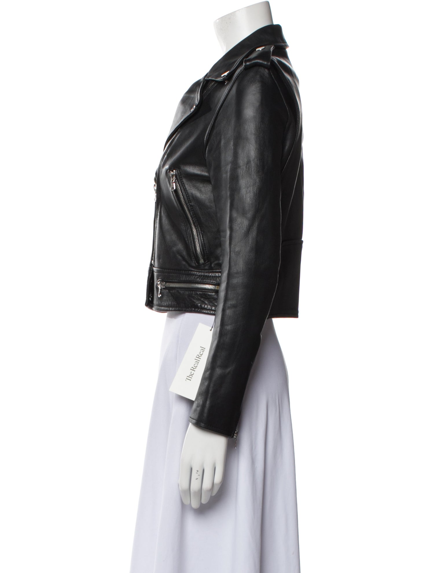 Sandro Lamb Leather Biker Jacket