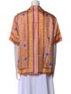 Sandro Silk Printed Button-Up Top