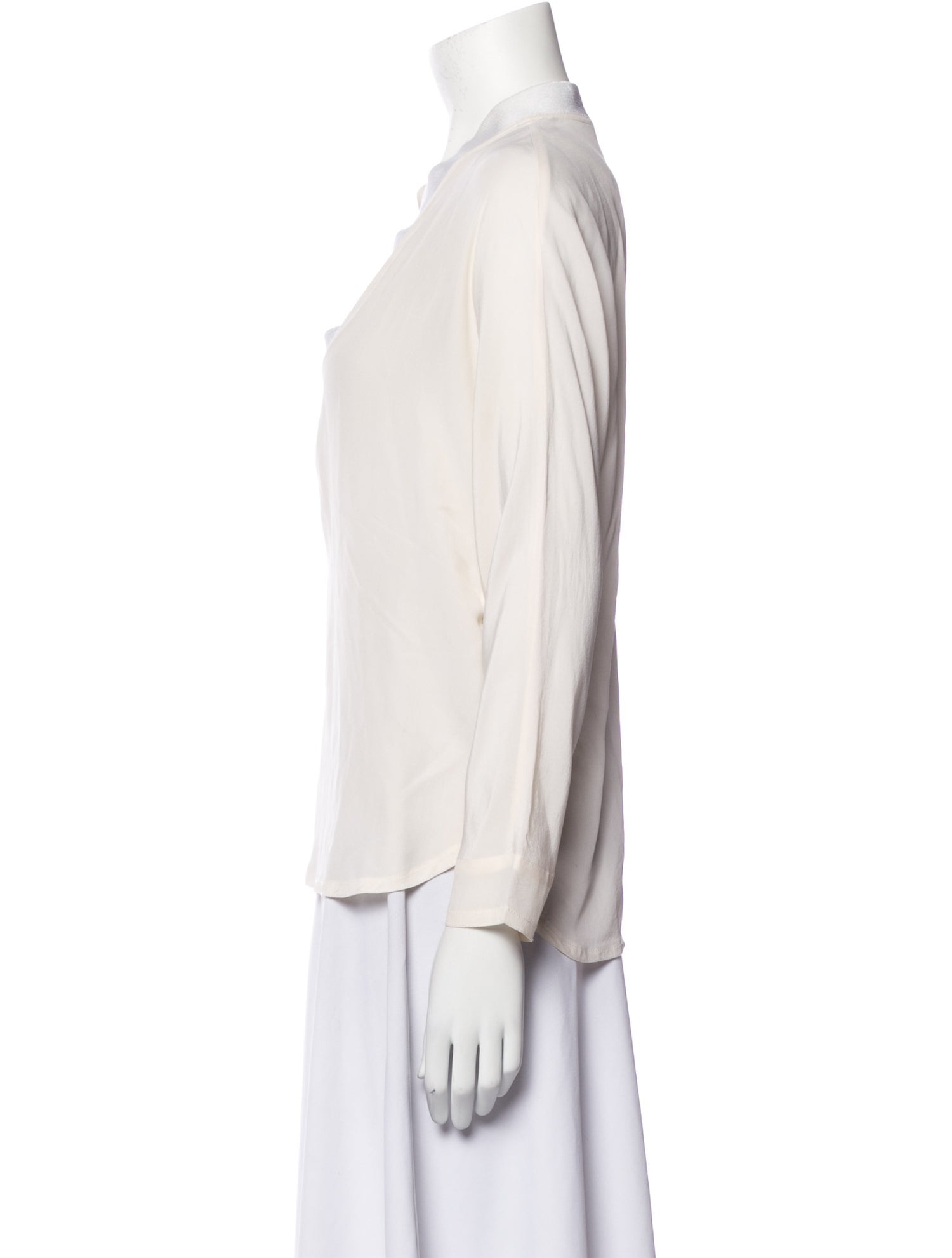 Sandro Silk V-Neck Blouse