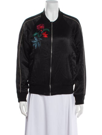 Sandro Graphic Print Bomber Jacket