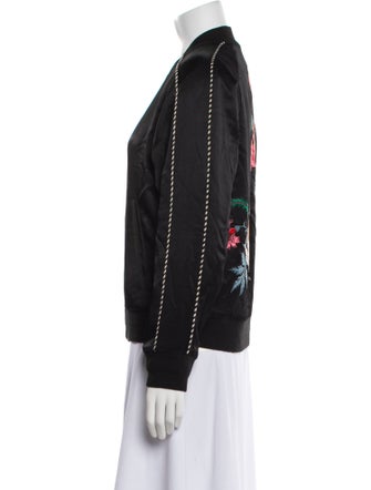 Sandro Graphic Print Bomber Jacket